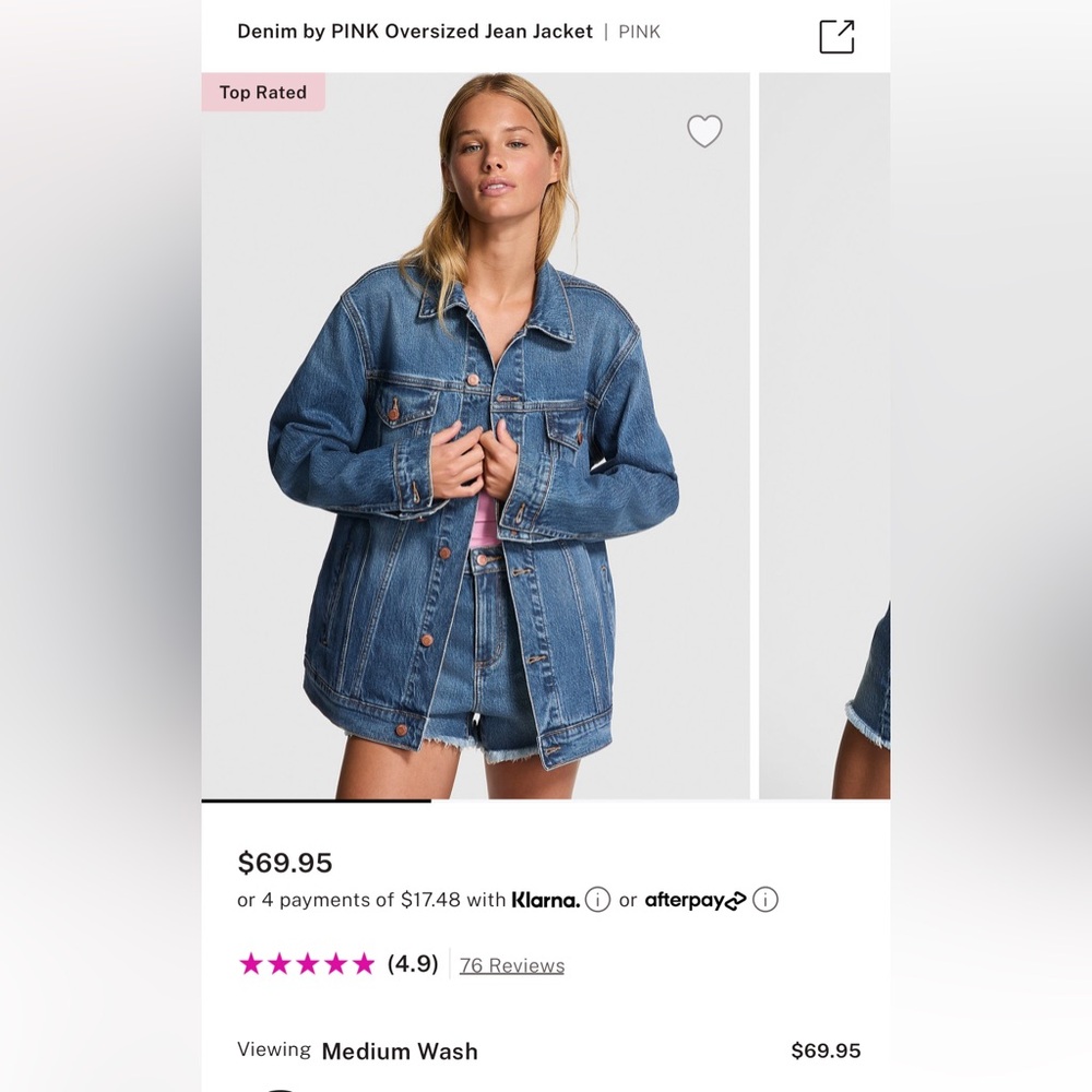 New PINK denim jacket - Picture 10 of 10